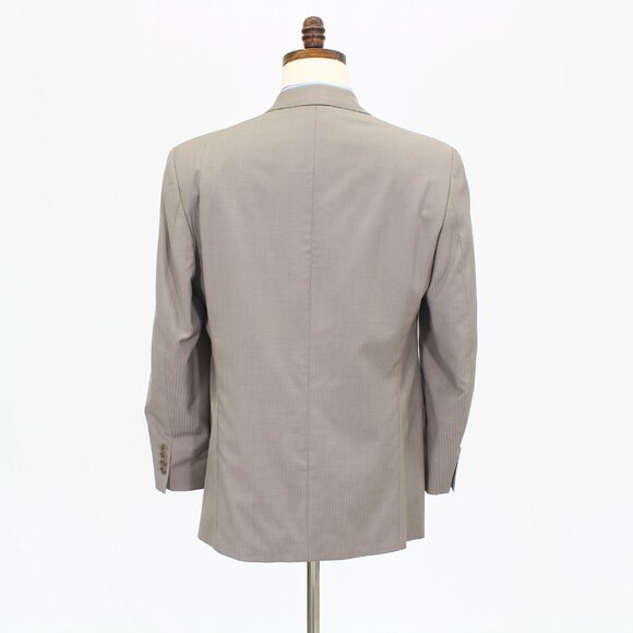 Calvin Klein 40R 34x31 Brown Full Suit 3-Button Stripe R626 - Picture 9 of 15